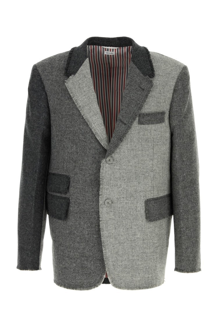 Thom Browne Patchwork Design Jacket With Tailored Fit