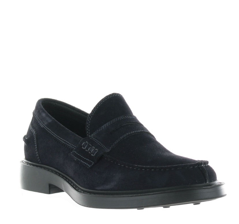 Antica Cuoieria Refined Suede Moccasin With Seam Detailing And Leather Insole