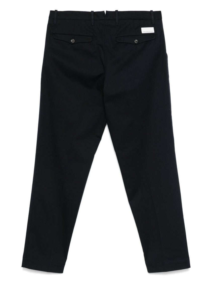 Nine In The Morning Refined Blue Trousers With Button Closure