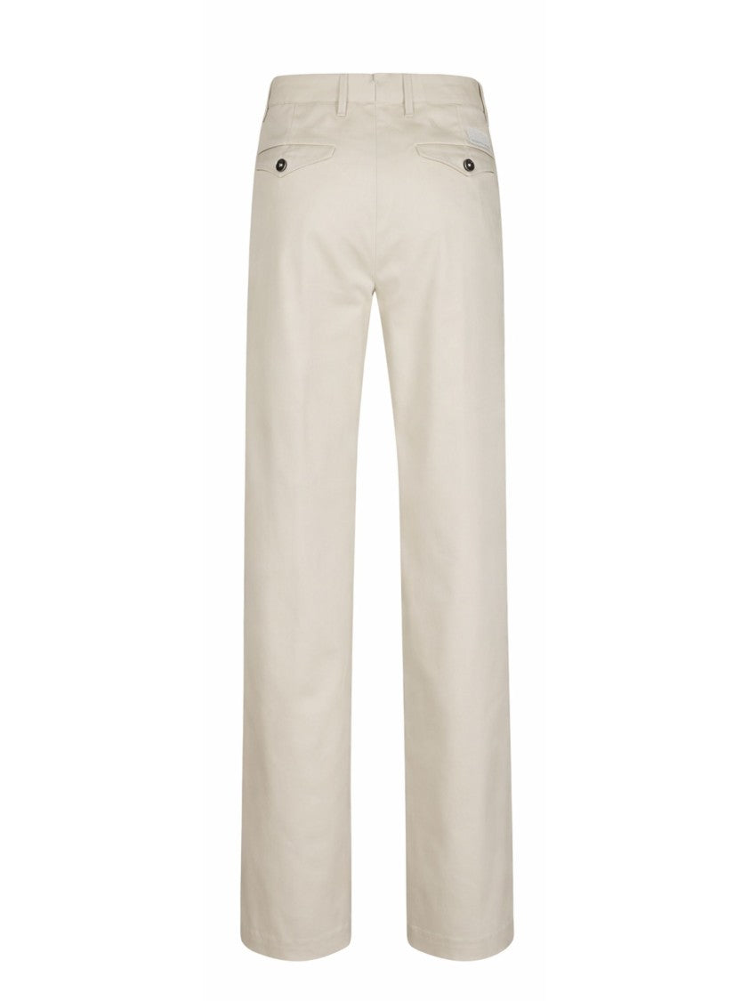 Nine In The Morning Beige Fold 2 Logo Trousers