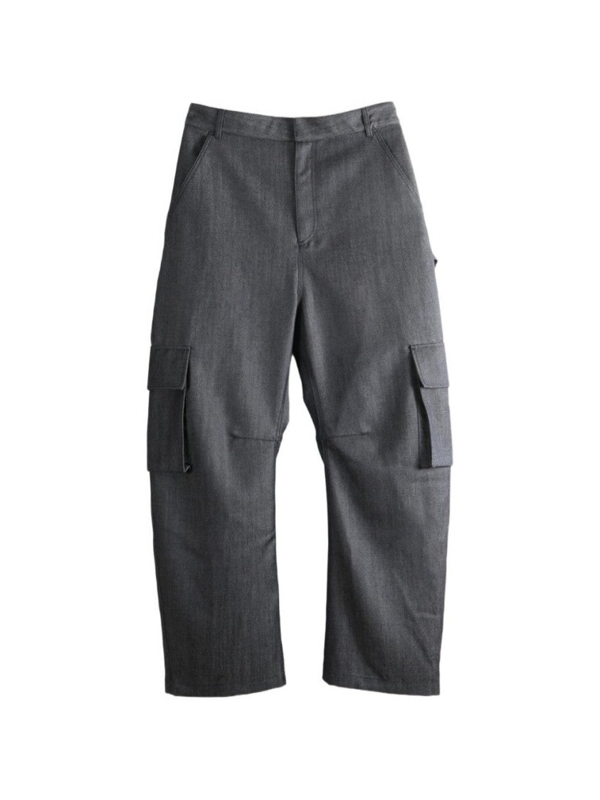 Balenciaga Relaxed Wide-Leg Multi-Pocket Cargo Pants