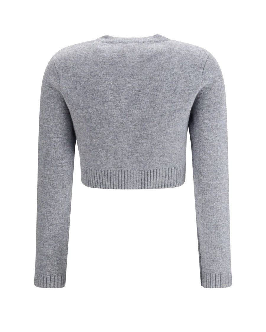 Self-Portrait Gray Wool Cardigan