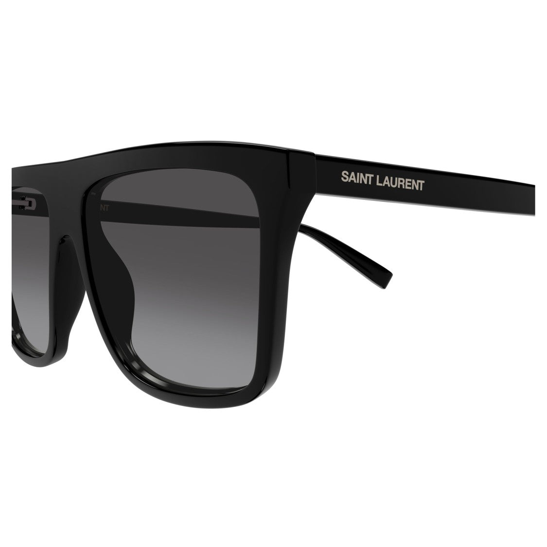 Saint Laurent Bold Rectangular Frame Sunglasses In Recycled Acetate