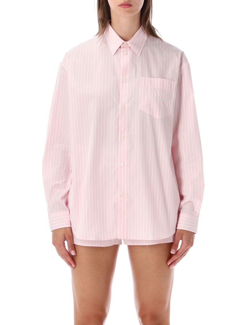 Sporty And Rich Relaxed-Fit Stripe Long-Sleeved Shirt