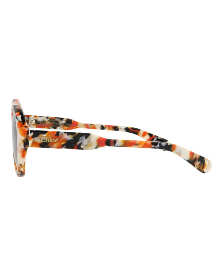 Chloé Round-Frame Recycled Acetate Sunglasses