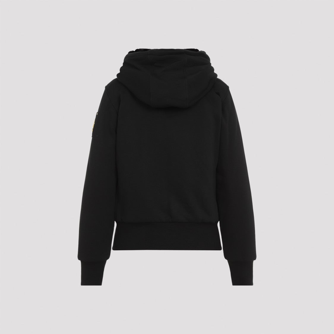 Moose Knuckles Casual Jacket With Plush Hood And Gold Accents