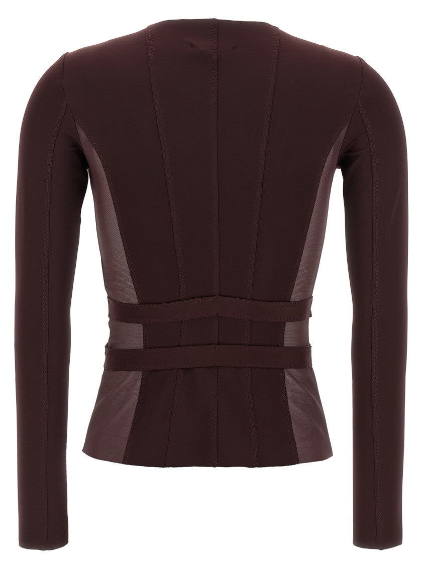 Elisabetta Franchi Bielastic Blazer With Sweetheart Neckline