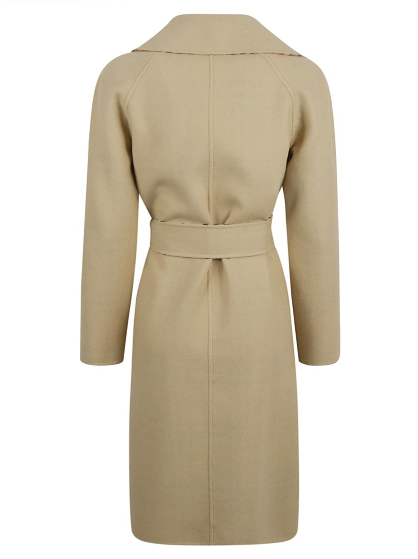 Burberry Belted Virgin Wool Coat