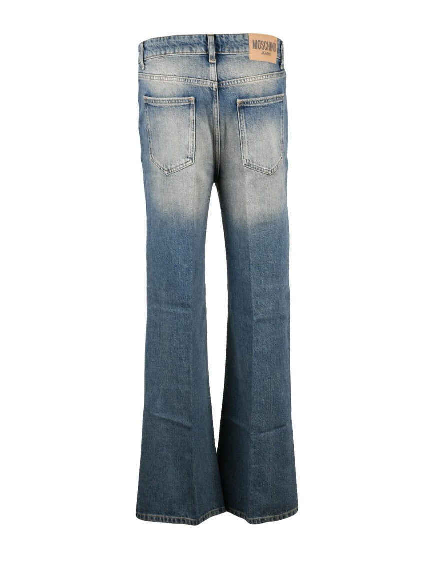 Mo5ch1no Jeans Boot Cut Low Rise Denim Jeans With Retro Flair