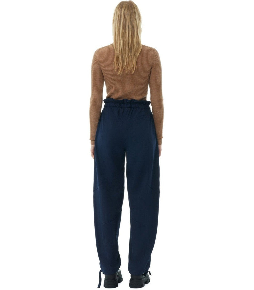 Ganni Blue Drawstring Pants