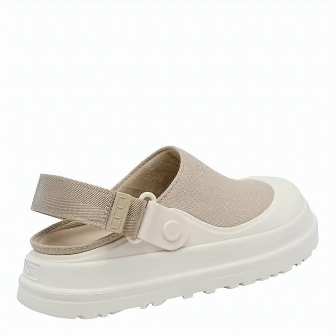 Ugg Beige Fabric White Tpu Toe Sandals