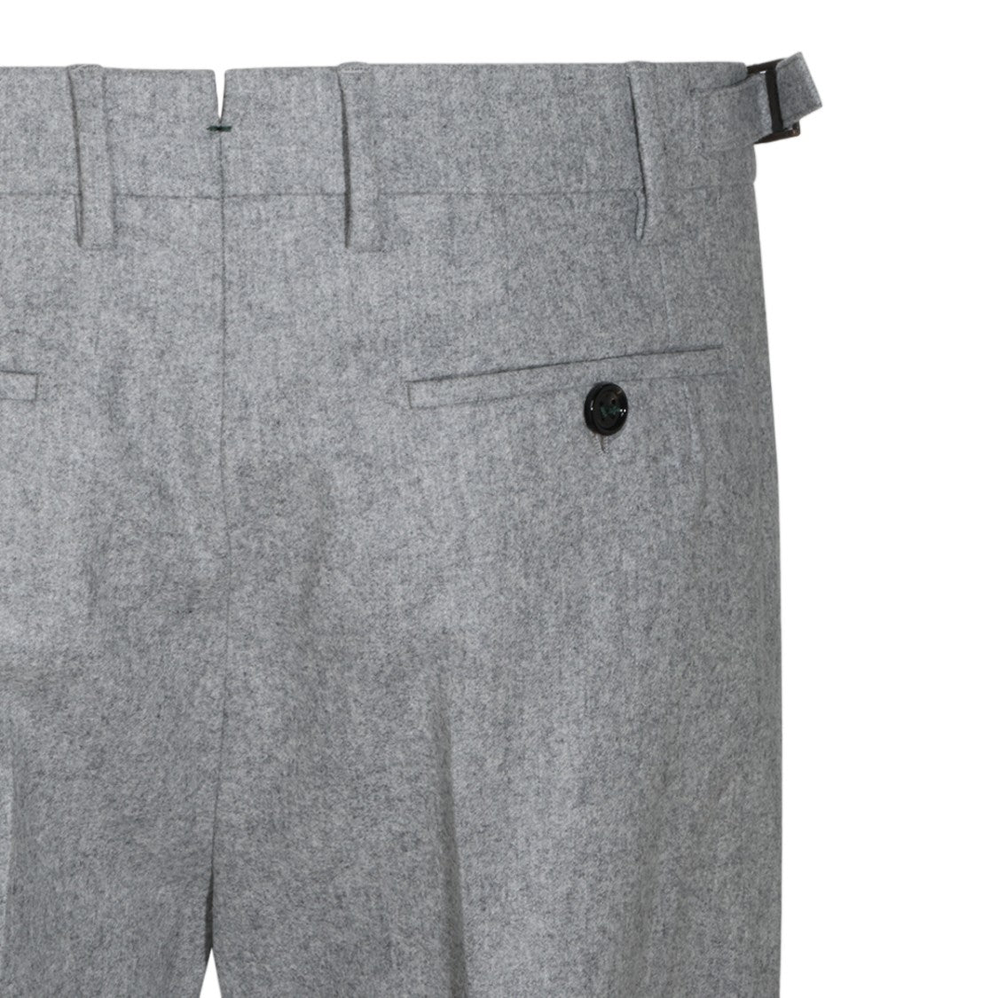 Berwich Light Grey Pleated Tailored Straight-Leg Pants