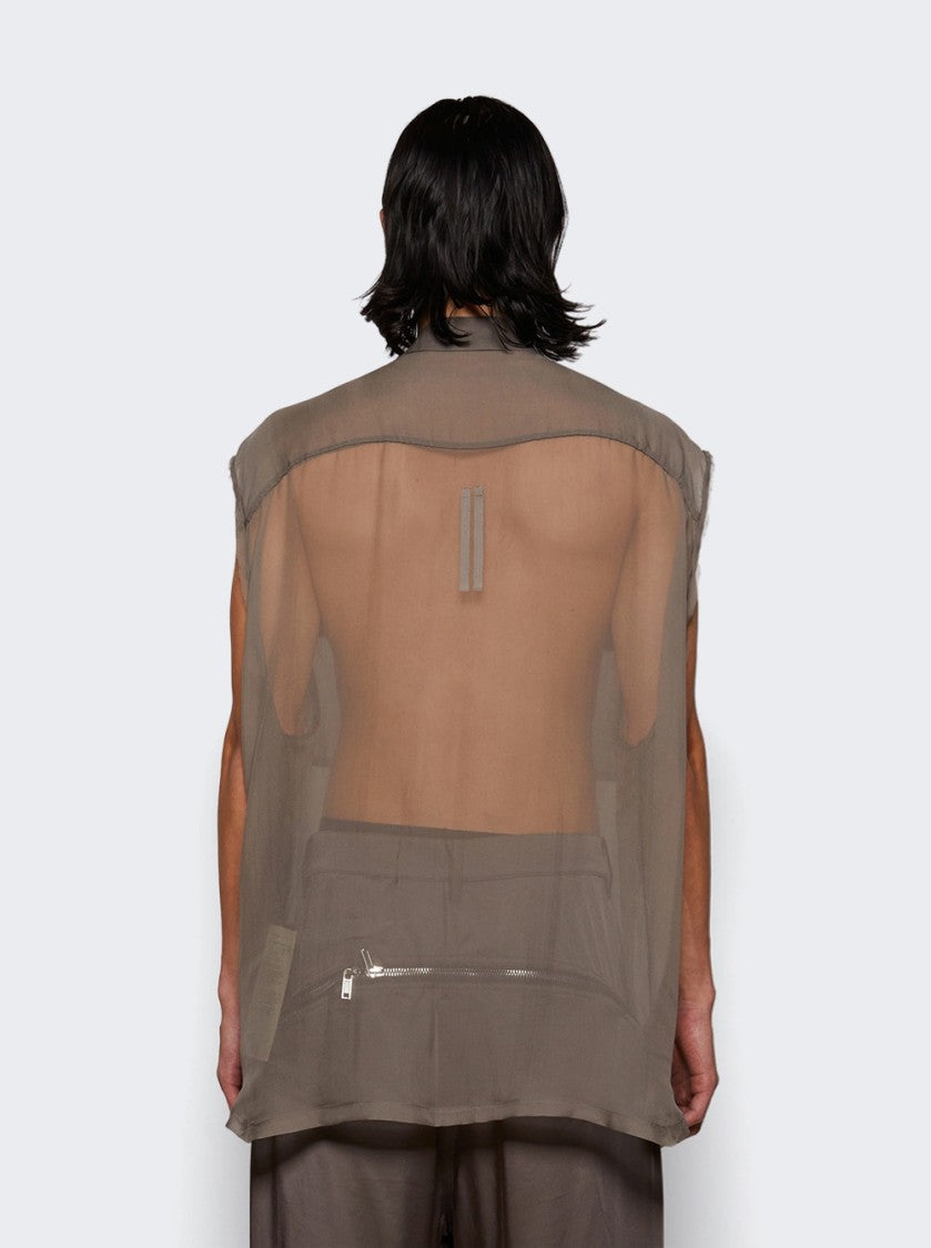 Rick Owens Jumbo Sleeveless Shirt Dust