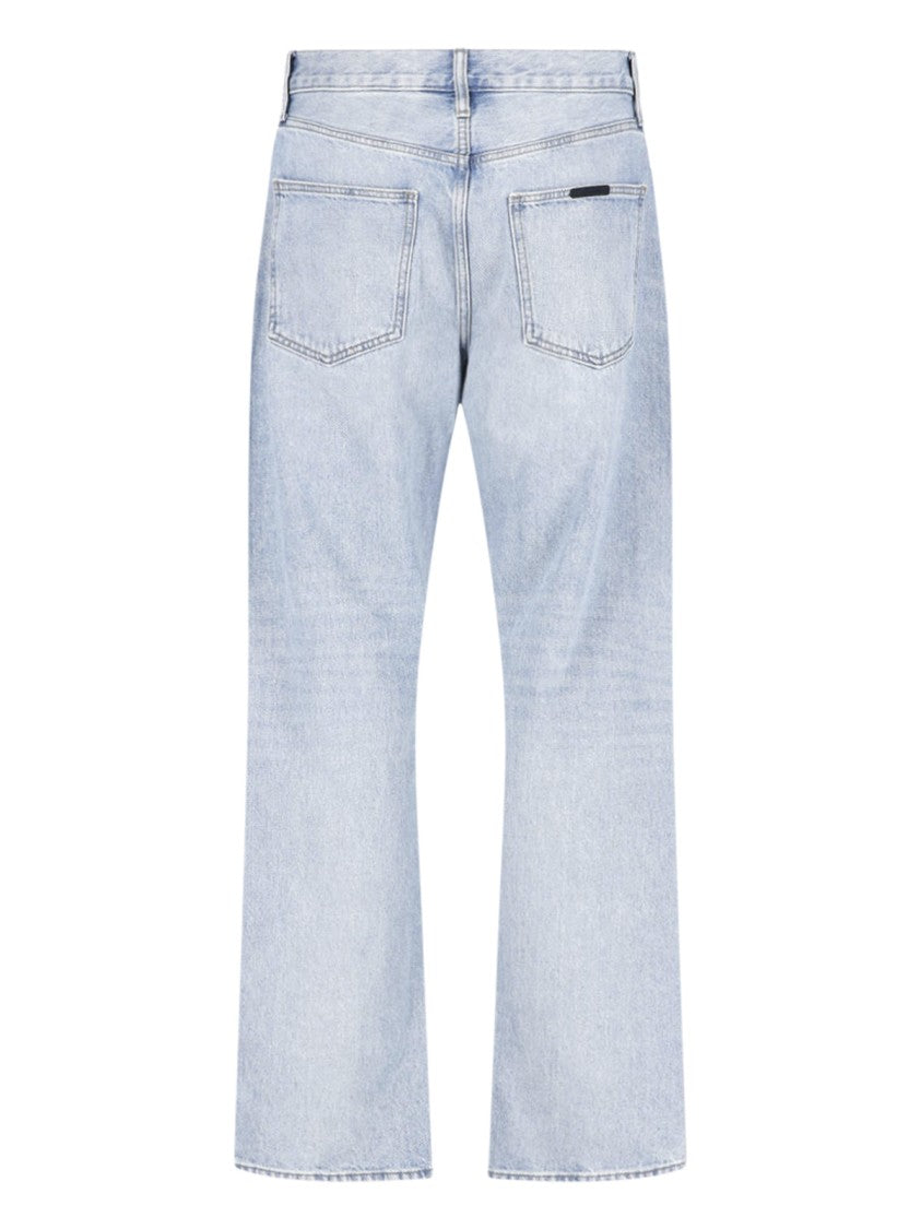 Fear Of God Essentials Light Wash Denim Jeans With Straight-Leg Cut