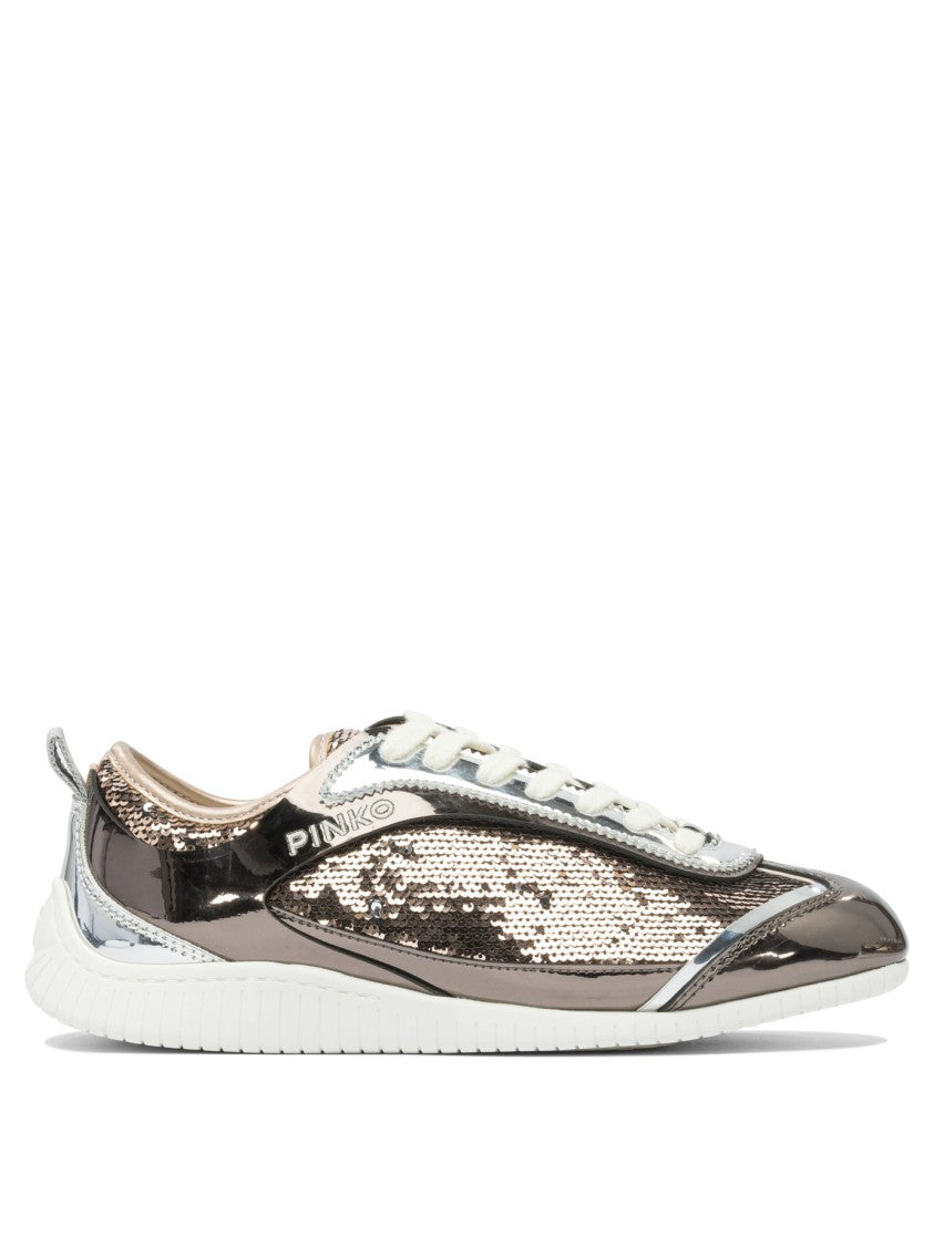 Pinko Slip-On Sneakers With Metallic Finish