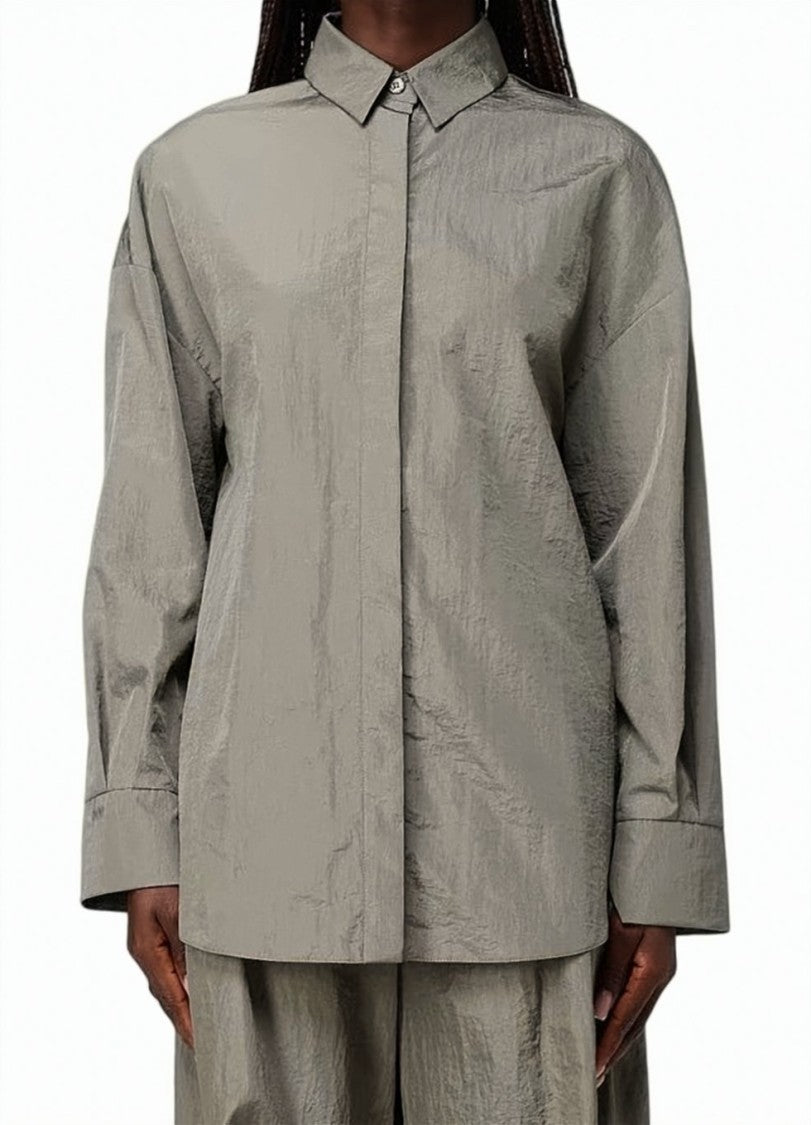 Max Mara Technical Canvas Long Sleeve Shirt