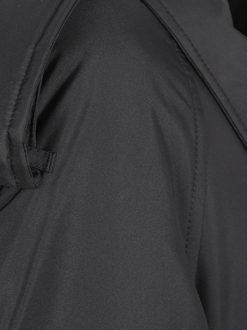 Burberry Short Black Jacket With Concealed Closure