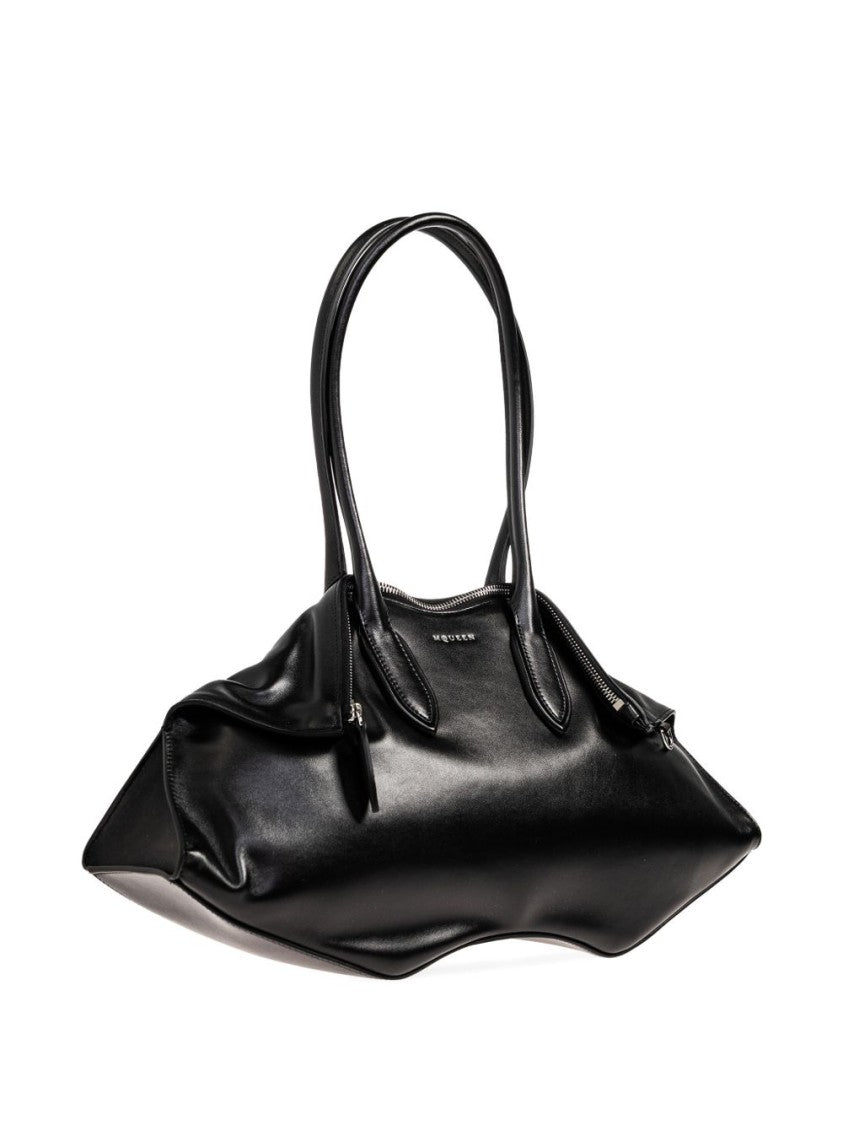 Alexander Mcqueen Elongated Silhouette Calfskin Leather Bag