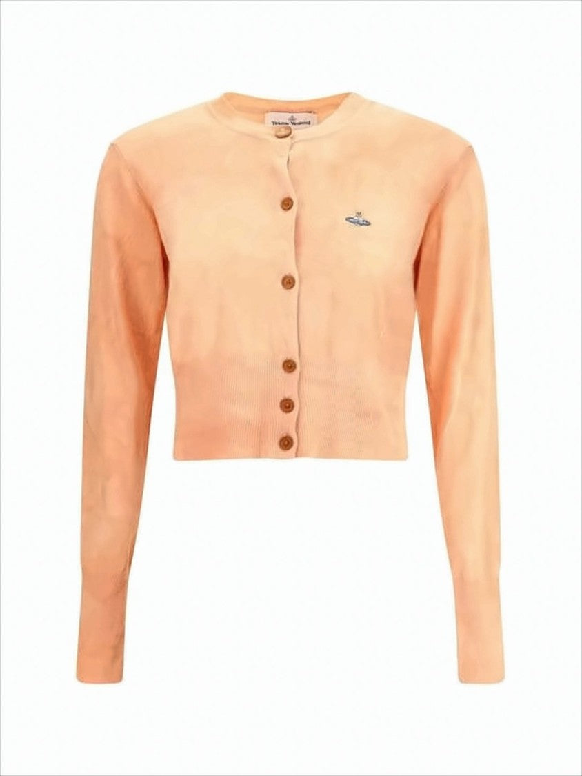 Vivienne Westwood Cropped Cardigan With Button-Down Front And Logo Detail