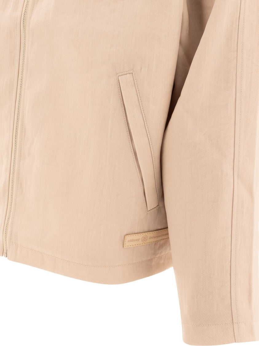 Stussy Beige Casual Overshirt With Classic Collar
