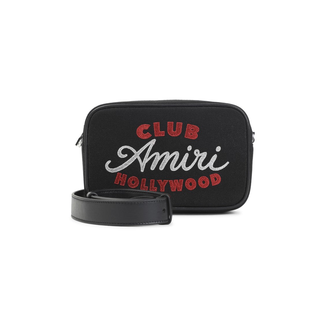 Amiri Club Camera Case Black Canvas Handbag