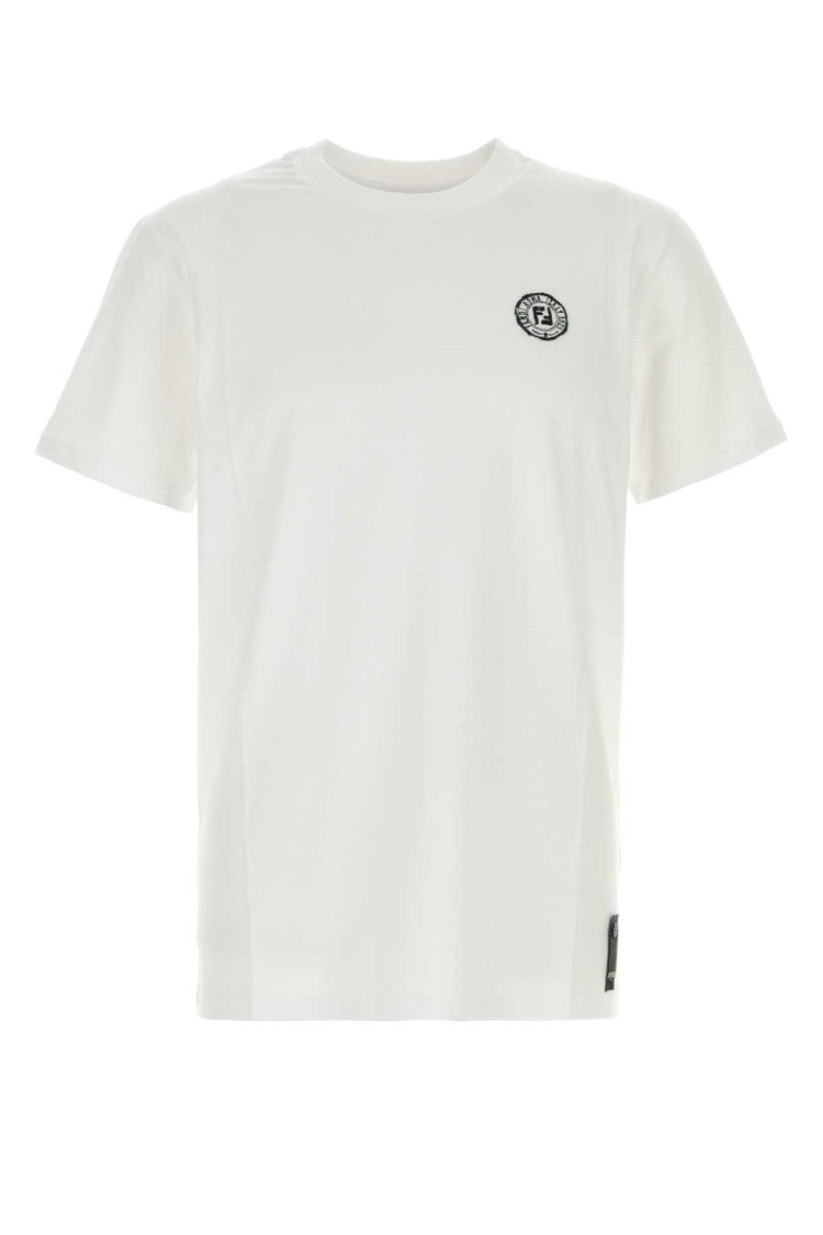 Fendi White Cotton T-Shirt