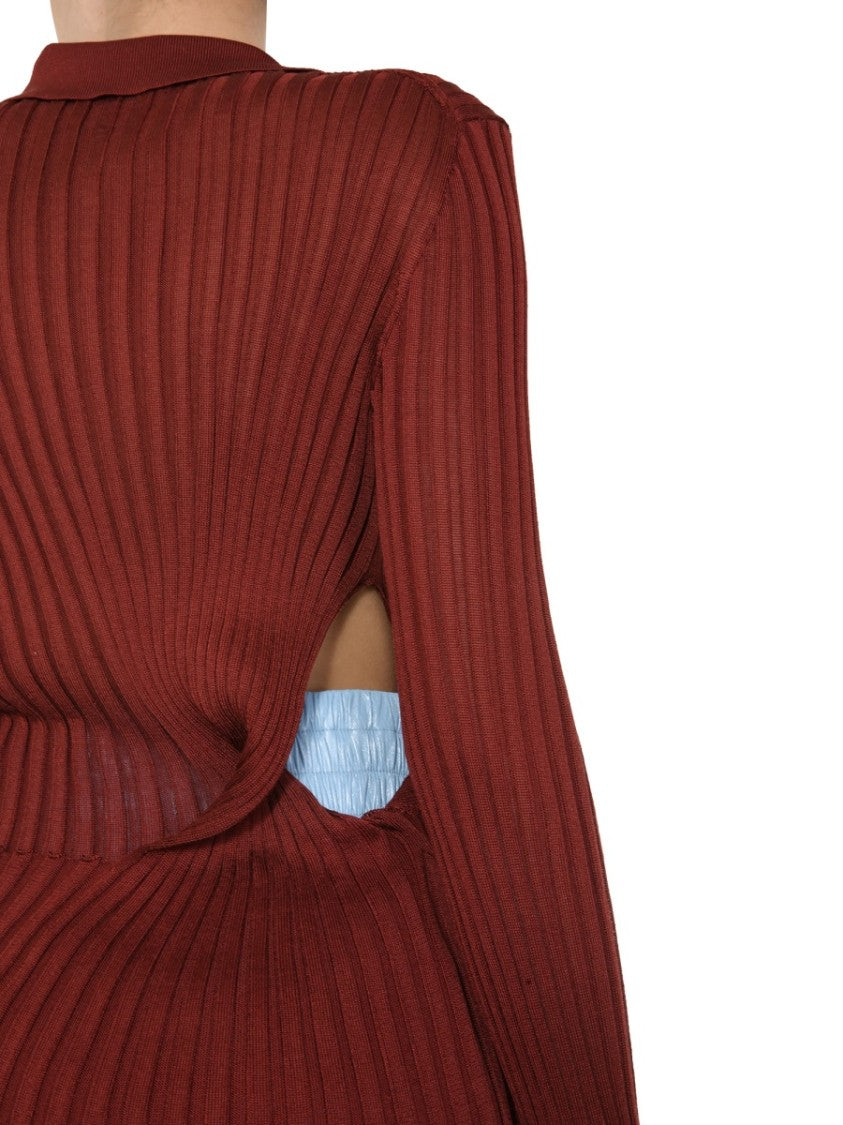 Bottega Veneta Ribbed Knit Sweater With Round Neckline