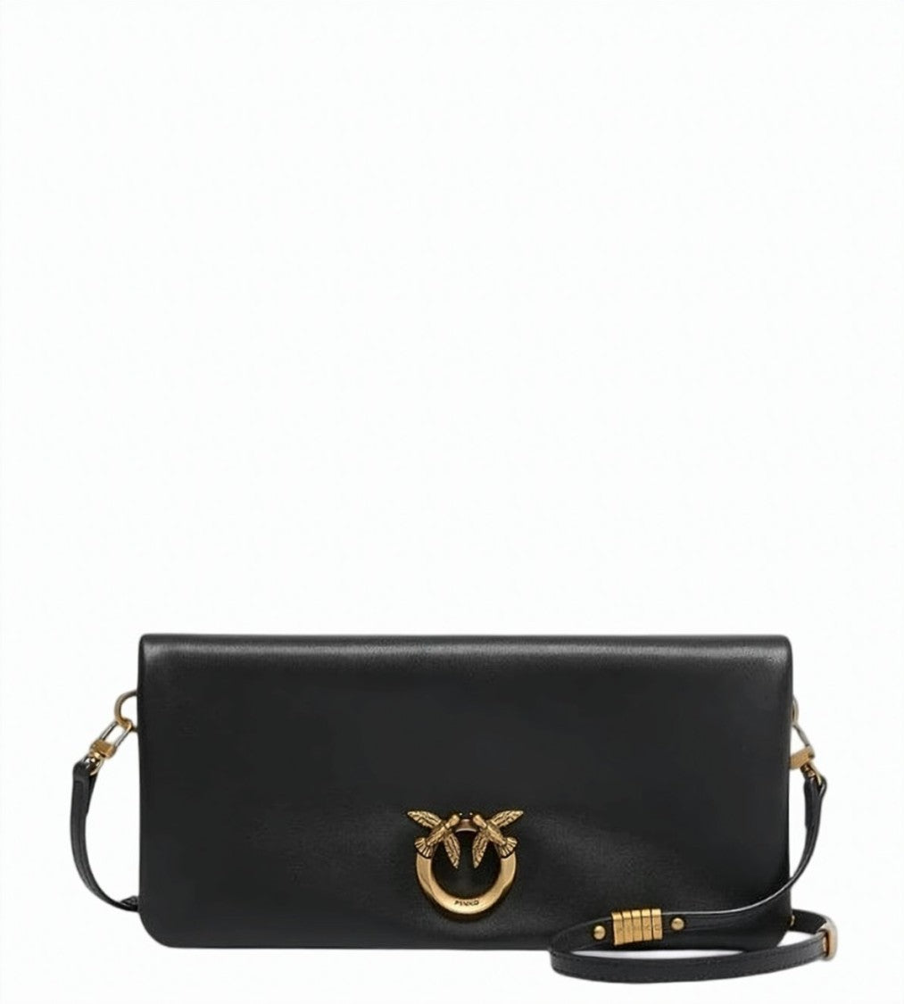 Pinko Click Soft Horizontal Soft Leather Clutch