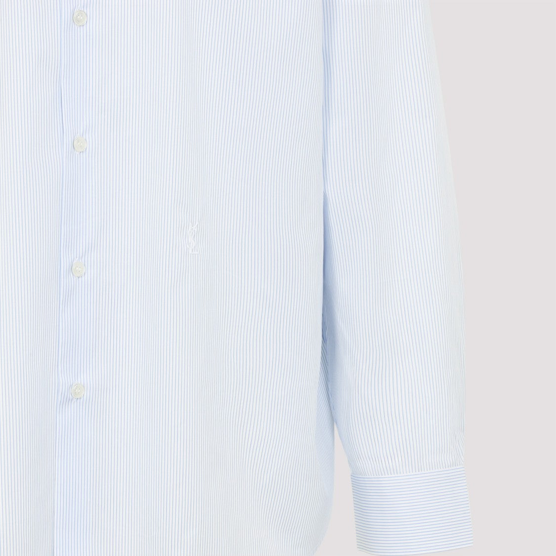 Saint Laurent Long-Sleeve Button-Up Shirt With Pointed Collar