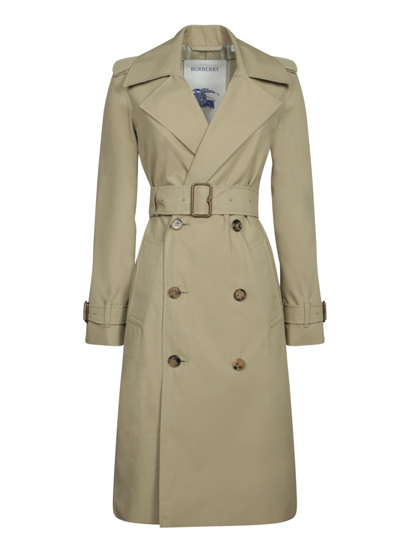 Burberry Timeless Beige Trench Coat With Double-Breasted Design