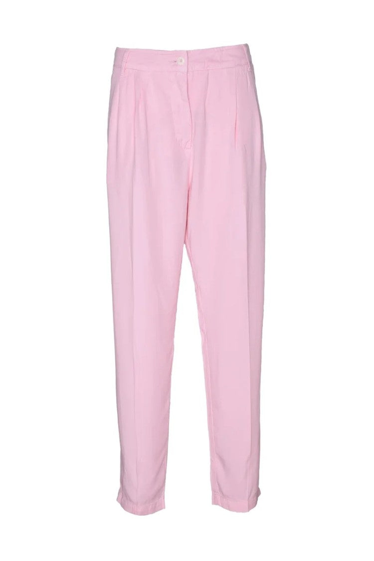 Replay Relaxed-Cropped Pants With Fluid Drape In Soft Lyocell