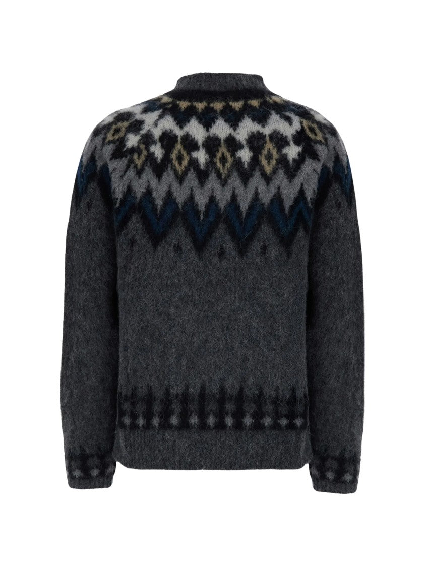 Jucca Jacquard Pattern Crewneck Sweater