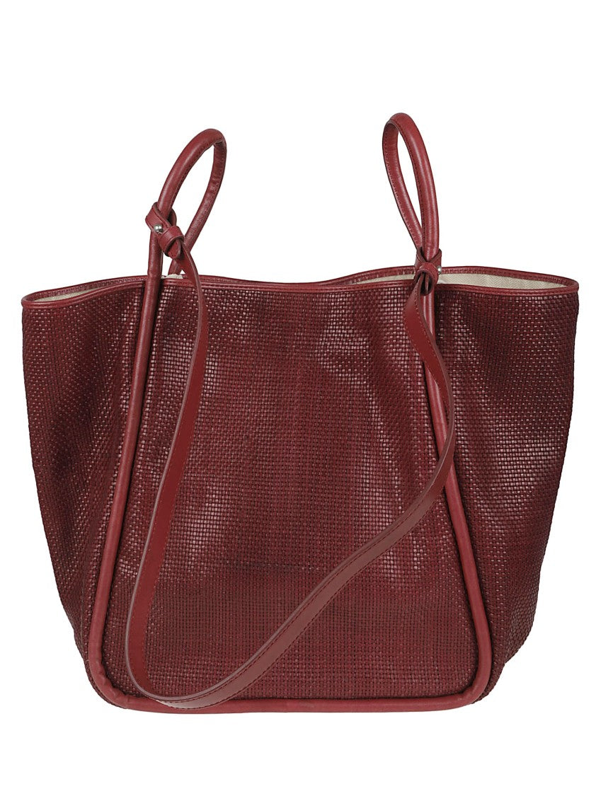 Dragon Handwoven Textured Calfskin Handbag