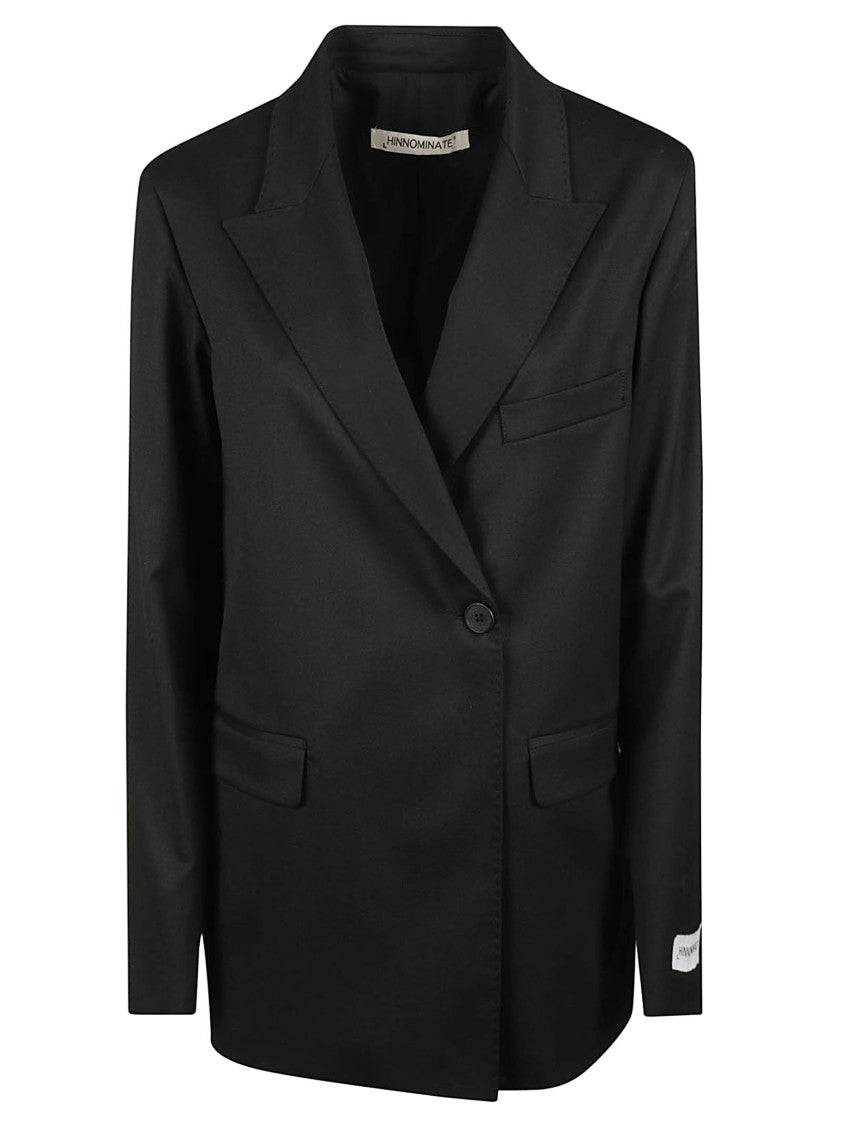 Hinnominate Long Sleeve Double-Breasted Wool-Blend Jacket
