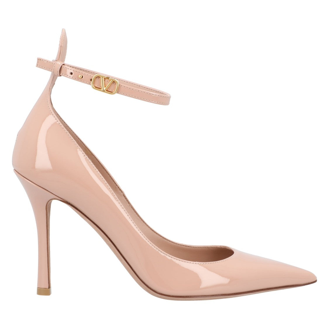 Valentino Tan-Go Patent Leather Pump 100Mm Nude