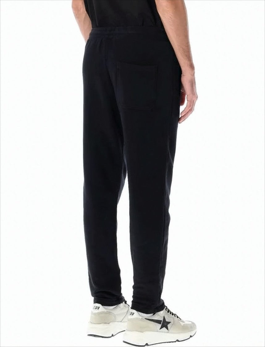 Golden Goose Relaxed Fit Black Star Print Track Pants