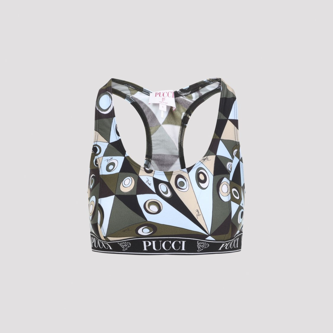 Pucci Geometric Racerback Top In Multicolor Design