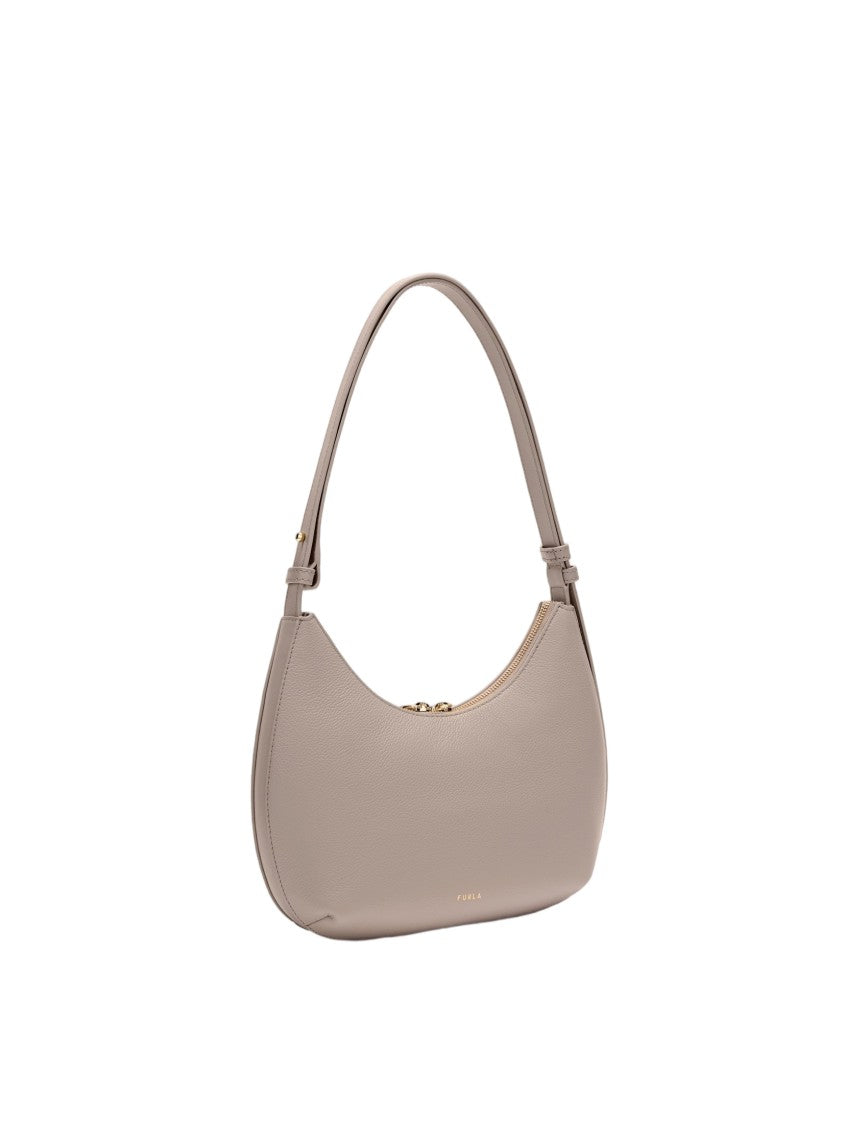 Furla Drop S Linen Leather Shoulder Bag