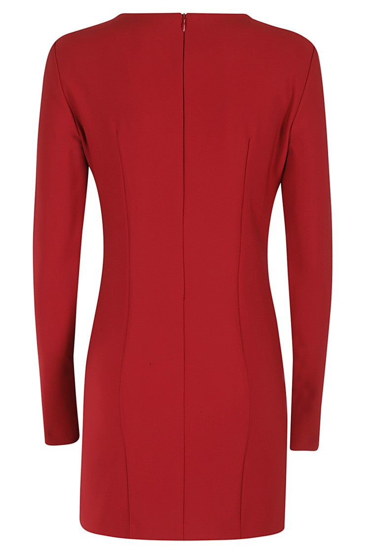 Blumarine Bijou Bow Brooch Jersey Mini Dress