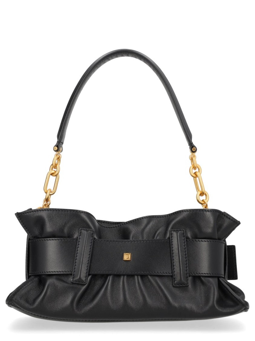 Balmain Mini Anthem Gathered Wide Belt Bag