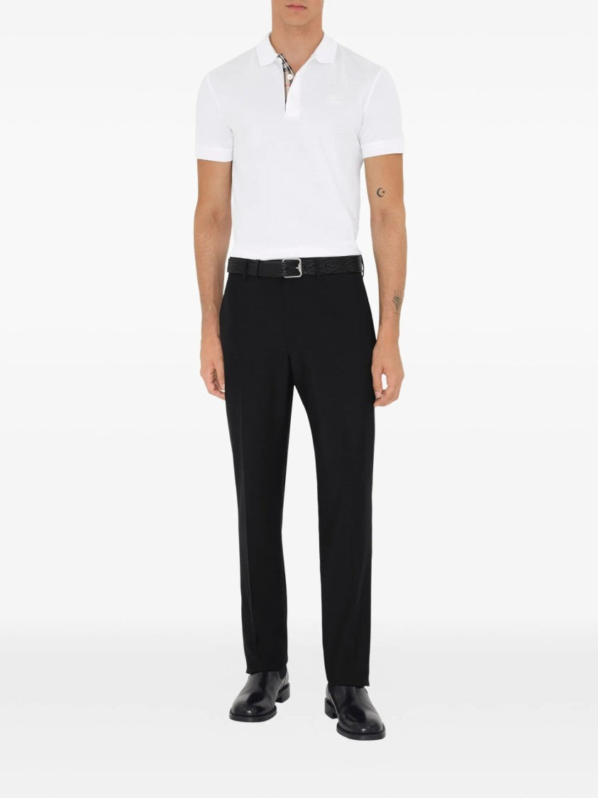 Burberry Eddie Short-Sleeve Check Placket Polo Shirt