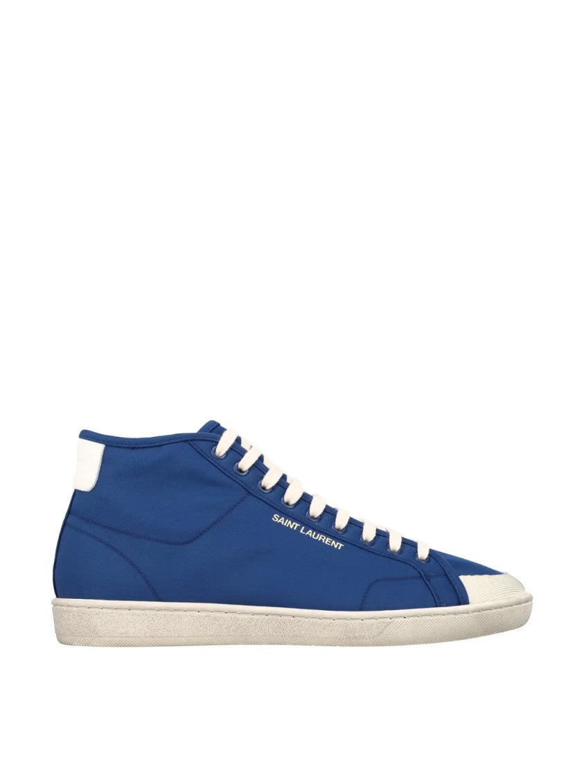 Saint Laurent Sl/39 Court Classic Logo Mid-Top Sneakers