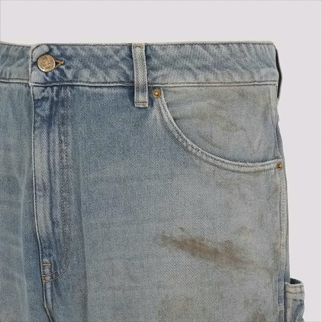 Golden Goose Distressed Relaxed Fit Denim Pants