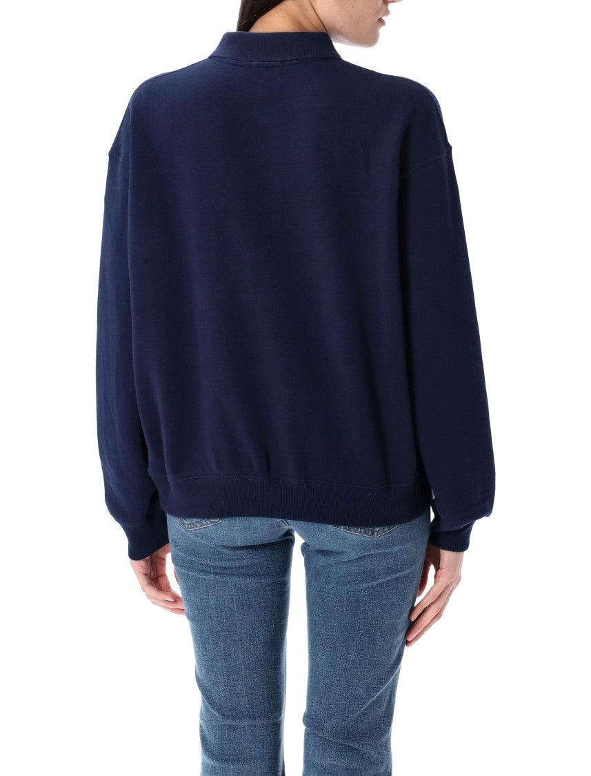 Polo Ralph Lauren Polo Brown Cotton Polo-Collar Sweatshirt