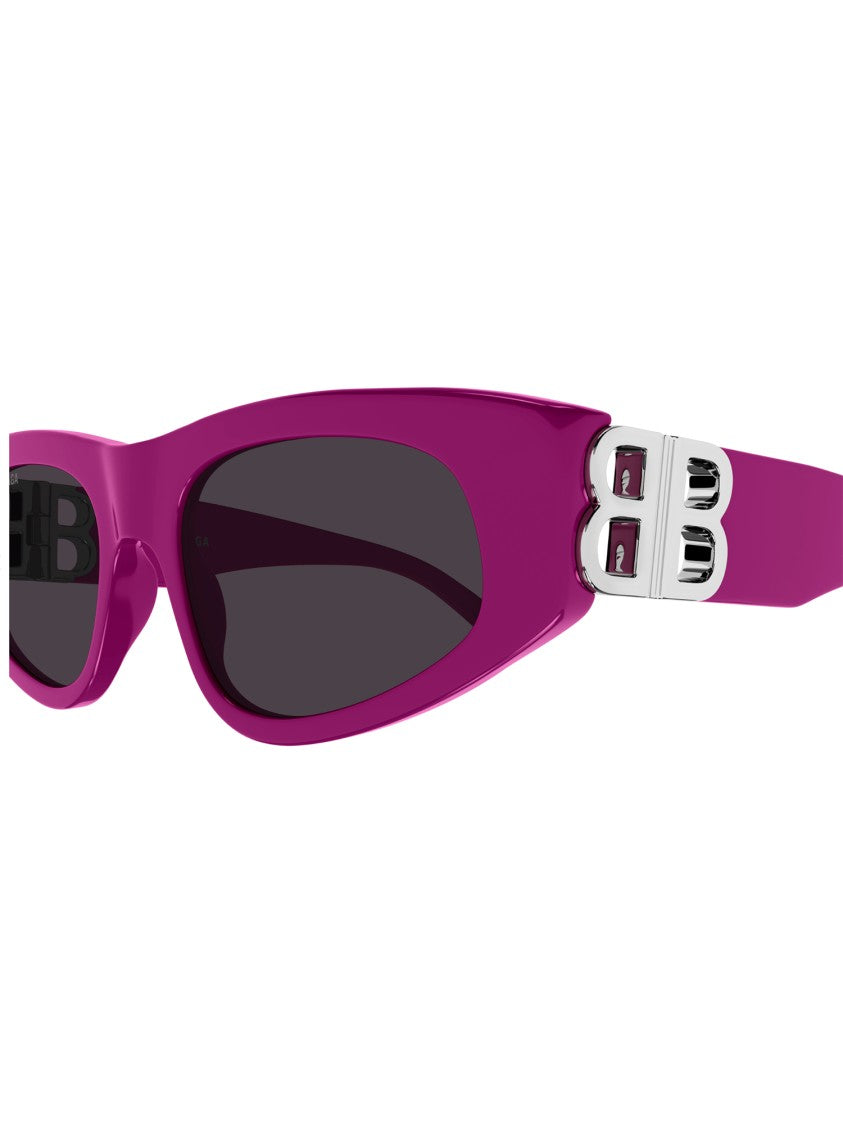 Balenciaga Pink/Purple Bb0095s Narrow Rectangular Sunglasses