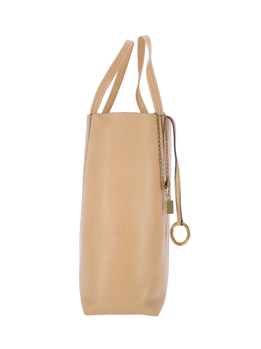 Chloé "Spin" Large Tote Bag – Beige