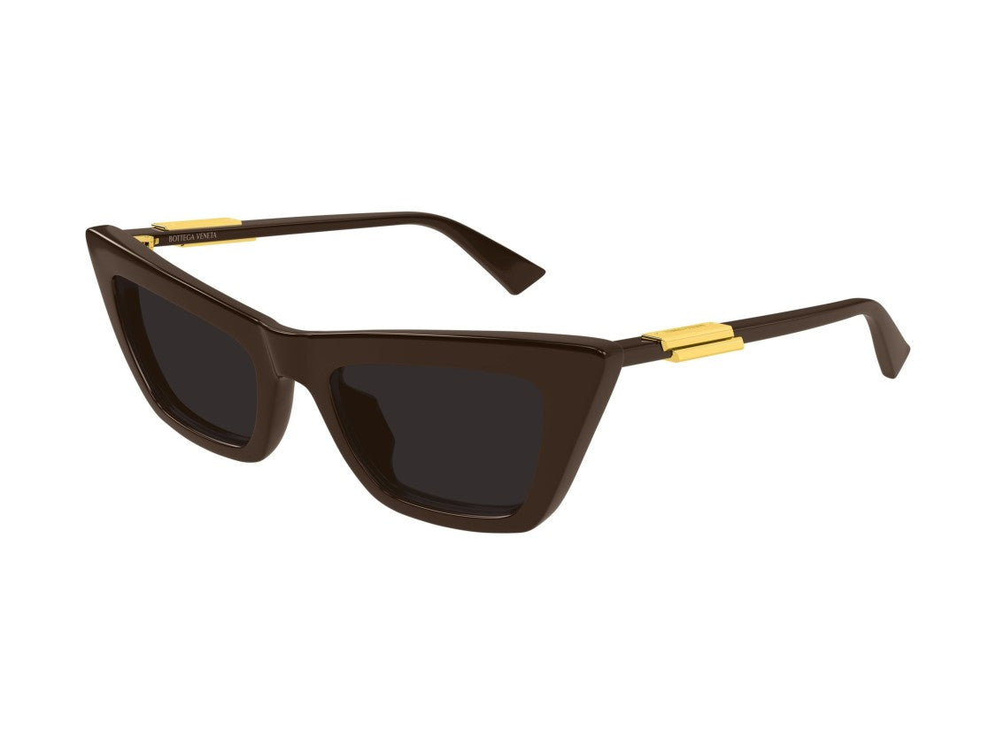 Bottega Veneta Gold Bv1446s Glossy Acetate Oversized Cat-Eye Sunglasses