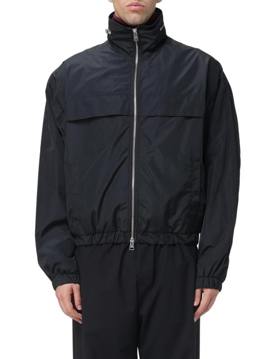 Ami Paris Lightweight Black Jacket With Concealed Hood