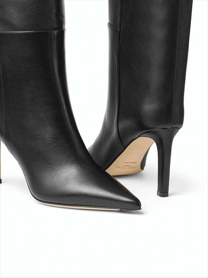 Jimmy Choo Tall Black Boots With Pointed Toe