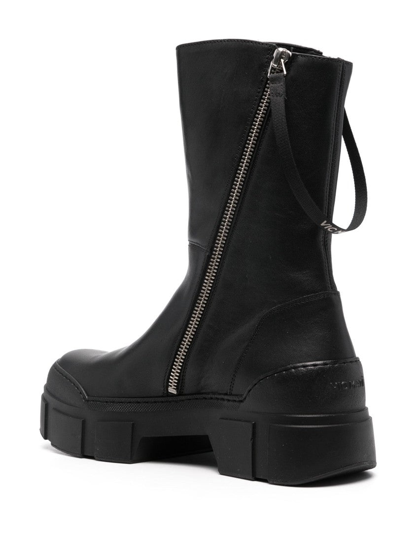 Vic Matié Chunky Platform Ankle Boots With Side Zipper